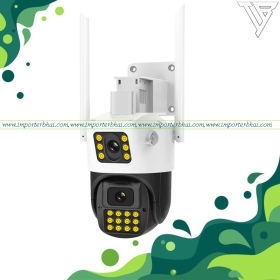 4G sim dual lens wireless pan tilt outdoor auto tracking water proof 2 way talk & light alarm security camera