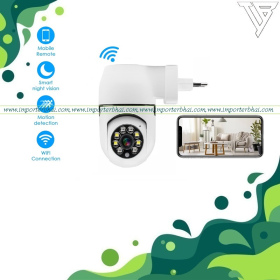 Wifi pan/tilt/10x zoom bulb plug baby monitor with Color, 2-Way Audio surveillance cctv home ip security camera V380 Pro