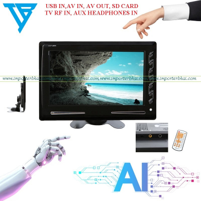 9.5 Inch LED TV with USB/AV IN/AV OUT/ Car Security Camera, DVD, SD Card, Set-Top-Box, Play Your Movies