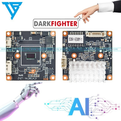 IP S38-1 2K 5.0 megapixel Dark Fighter Low Light Working HD 1/2.8" CMOS sensor H.265 support with high-performance support two-way voice intercom can realize voice broadcast after human figure detection support Smart H.265/H.264H intelligent coding pcb camera module board