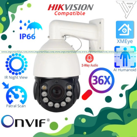4 megapixel ip ptz 36X zoom onvif IP66 dual starlight night vision 150-500 mtr moving 360 degree high speed dome camera with  Accessories stand and power supply