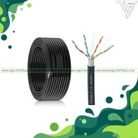 outdoor double layer cat 6 305mtr. super high performance super quality 4 pair twisted high speed gigabit Network Internet lan Wire